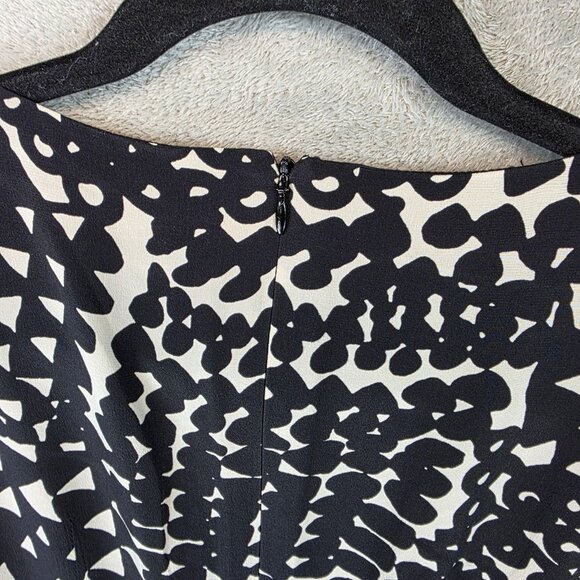 Vintage Nanette Lepore Blouse Womens 2 Black White Silk Sequin Embellished Boho - Picture 14 of 14